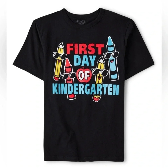 The Children's Place Other - Unisex Kindergarten 100% Cotton Graphic Tee, Size Medium 7/8